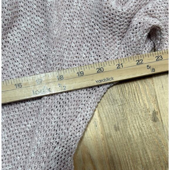 Express Sweater Womens M Pink Pullover Wrap Style Crossover Layering Casual - Picture 3 of 7
